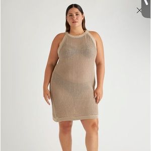 Quince 100% Organic Cotton Crochet Cover-Up Mini Dress